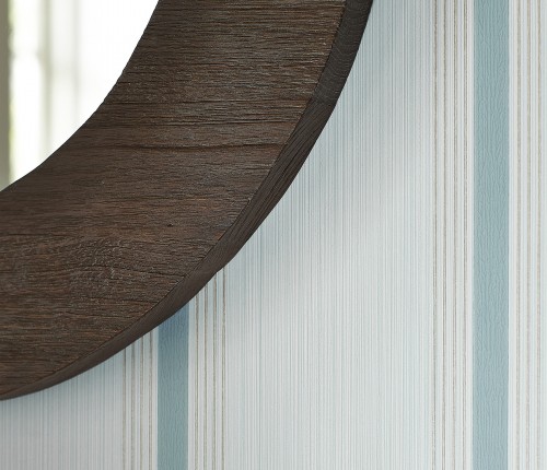 Обои Little Greene Painted Papers Cavendish Stripe - Brush Blue 0286CVBRBLU фото в интерьере